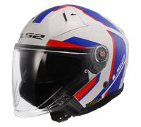 Casco Jet LS2 OF603 INFINITY II Focus Blanco/Azul/RojoM Blanco,Azul,Rojo