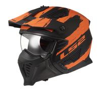 Casco Jet LS2 OF606 DRIFTER Solid Mate Mate Negro/NaranjaL Mate Negro,Naranja