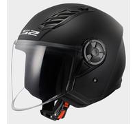 CASCO JET LS2 OF616 AIRFLOW 2 NEGRO MATE