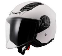 LS2 Casco de moto OF616 Airflow II Jet blanco brillante XS