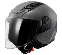 LS2 OF616 Airflow II Solid Casco a reacción, gris, Talla XXL (63/64)