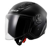 LS2 OF616 Airflow II Solid Casco a reacción, Black Matt, Talla XXL (63/64)