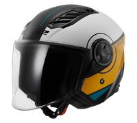 LS2 OF616 Airflow II Cover Casco Color Blanco y marrón Talla XXL Blanco y marrón XXL