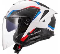 LS2, Casco Moto Jet VERSO II AIR White Blue Red, L