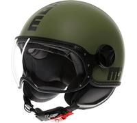 Casco Jet Momo-Design Fgtr Classic E2206 Mono - Verde Militar Negro - Talla M