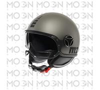 Casco Jet MOMODESIGN FGTR EVO E2206 Mono Titanio Mate Negro Visera Solar