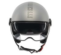 MOMO FGTR Evo Hip Casco Jet, gris, tamaño XL para Hombres