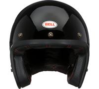 Casco Jet Moto Bell Custom 500 Vintage Mono Color Negro Brillante - GLOSS BLACK
