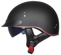 Casco Jet Moto Hombre, Casco Moto Jet Abierto Homologado ECE Cascos de Motocicleta Retro Estilo alemán Cascos Ciclomotor Hombres Mujeres Cascos de Motocicleta de Media Cara 2,XL=61-62cm