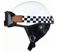 Casco Jet Moto Hombre Homologado ECE Cascos Scooter Abierto Hombre Mujer Cascos Moto Retro Cascos De Motocicleta Retro Estilo Alemán Casco Ciclomotor 3,XXL=61-63cm