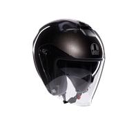 Casco Jet Moto Scooter AGV IRIDES E2206 Mono Asfalto Gris Negro Brillante