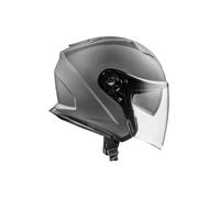 Casco Jet Moto Scooter Premier Dokker U17BM Gris Mate Doble Visera Talla XL