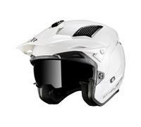 Casco Jet MT Helmets District SV Solid A0 Blanco Brillo