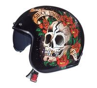Casco jet MT Helmets Le Mans 2 SV Skull & Roses A2 L (59/60 cm)