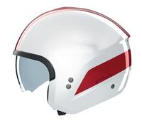 Nolan N20-2 Dolce Vita Casco a reacción, blanco-rojo, tamaño L para Hombres