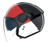 Casco Jet Nolan N20-2 VISOR BLOCCO 353 Nero / Rosso / Antracite / Bianco