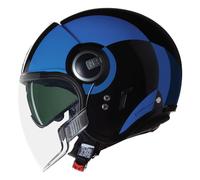 Casco Jet Nolan N21 VISOR BICROMO 351 Nero / Blu / Azzurro