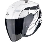 Casco jet para moto Scorpion EXO-Z1 VUE blanco-negro-plata 2XL