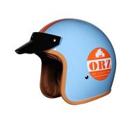 Casco Jet para Motocicletas Scooters para Adultos desplazamientos urbanos Cascos Abierto 3/4 para Hombres y Mujeres conducción Todoterreno Turismo Ligero y Transpirable Azul M/57-58cm