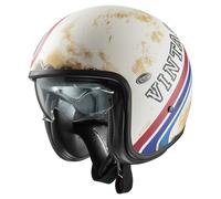 Premier Vintage BTR, casco jet S male Mate Blanco/Rojo/Azul