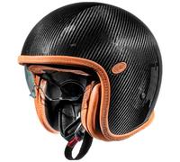 casco jet premier vintage platinum carbon - negro S