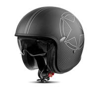 Premier Vintage Star Carbon, casco abierto L male Mate Negro/Blanco