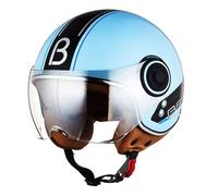 Casco Jet Retro para Motocicleta, Casco Vintage Abierto 3/4 con Visera, Unisex, Homologado Ece. S,XL:59-60CM