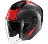 Casco Jet Shark RS JET CARBON BLANK Carbon Red Carbon