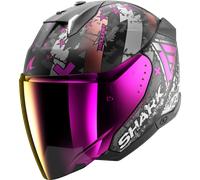 Casco Jet Shark SKWAL I3 JET HELLCAT Mat Black Chrom Purple
