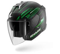 Shark Skwal i3 Jet Light-Blur, casco abierto XXL female Mate Negro/Verde/Blanco