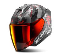 Casco Jet Shark Skwal i3 Negro/RojoL Negro,Rojo