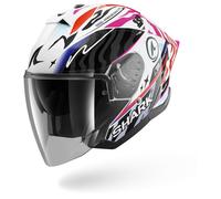 Shark Skwal Jet Cup Speed-Fancy, casco abierto L female Negro/Blanco/Naranja/Fucsia