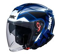 casco jet smk gtj tourer - azul / blanco S