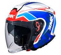 casco jet smk gtj tourer - rojo / azul / blanco S