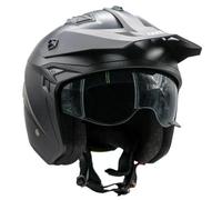 Casco Jet Unik Visor Solar Negro Mate Pluton SV (S)
