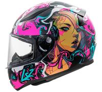 Casco LS2 FF353 Rapid II Cyberg Mate-Prpura y azul S
