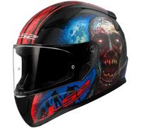 LS2, Casco Moto Integral RAPID II ZOMBIE Black Red, M