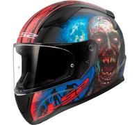 Casco LS2 FF353 Rapid II Zombie Negro y rojo M