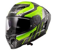 casco ls2 ff807 dragon carbon trax - amarillo XL