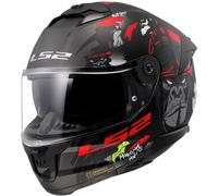 Casco LS2 FF808 Stream II Angry Monkey Mate-Negro y rojo XS