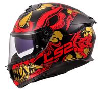 Casco LS2 FF808 Stream II Drako Negro y rojo XL