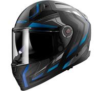 LS2 FF811 Vector II Alizer Casco, negro-azul, tamaño M para Hombres