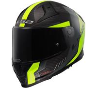 LS2 FF811 Vector II Carbon Grid Casco, Amarillo neón, Talla S (55/56)