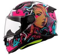 LS2, Casco Moto Integral Niños KID CYBERG Matt Purple Cyan, L