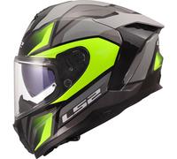 LS2, Casco Moto Integral CHALLENGER II VIPER Grey H-V Yellow, L