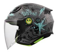 Casco Ls2 Infantil Of622 Funny Ii Scribble Ce U Gris/azul