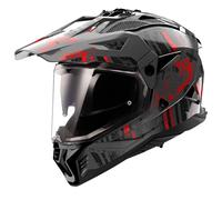 Casco de Aventura LS2 MX702 Pioneer II Crazy Negro/RojoS Negro,Rojo
