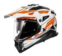 Casco LS2 MX702 Pioneer II Namib Blanco y naranja XL