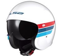 LS2 OF599 Spitfire II Retro Casco Color Blanco-azul-rojo Talla XL Blanco-azul-rojo XL