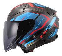 LS2 OF603 Infinity II Carbon Urus, casco integral XL male Negro/Azul/Rojo